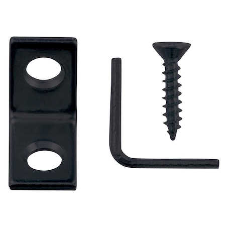 Homepage 0.75 x 0.75 x 0.75 in. Black Steel Inside L Corner Brace, 25PK HO2738989